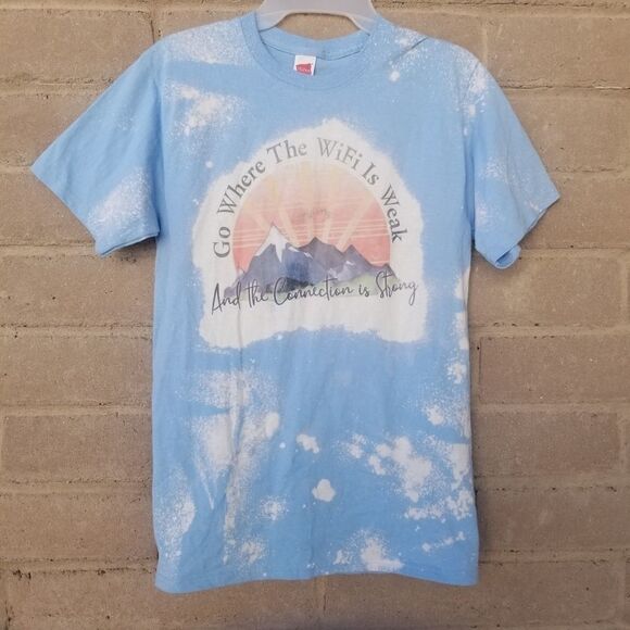 Light Blue Short Sleeve Tee Size S - Picture 1 of 8
